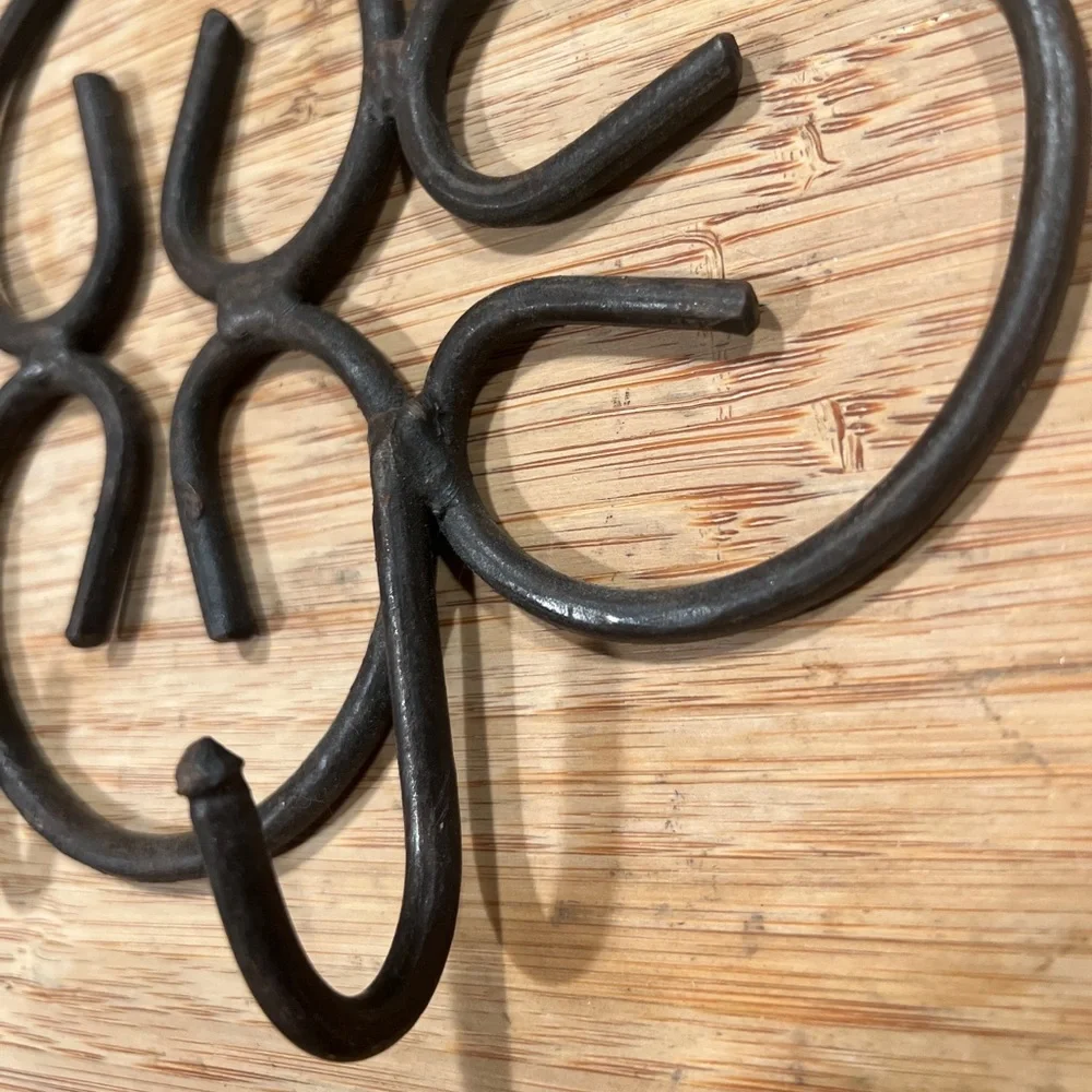 Rustic Brown industrial Metal Wall Decorative Scroll Hook
